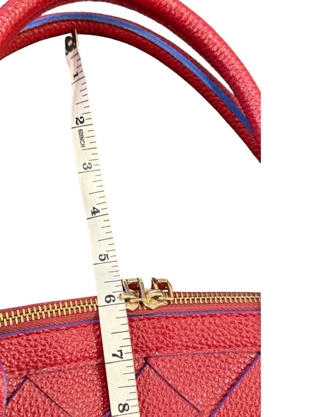Woven Leather Satchel in Deep Burgundy - Picture 13 of 14